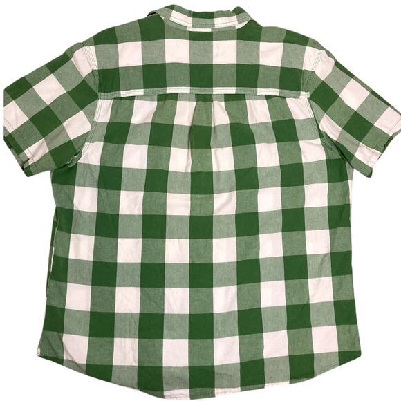 Woolrich Outdoor Summer Shirt Men's XL Green Checkered Button Down Summer Y2K - Picture 3 of 8